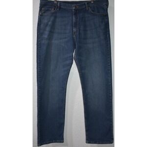 Wrangler Relaxed Fit Jeans 40x32 Mens Blue Stretch Denim 5-Pocket Medium Wash